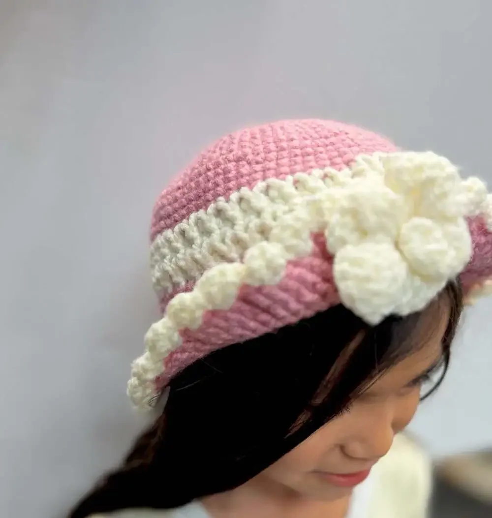 Handmade crochet bucket